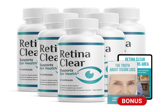 RetinaClear 6 bottle package with bonus book